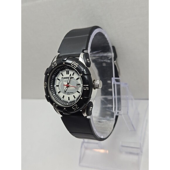Freestyle Kampus Mid 100M Quartz Date Watch 32mm Rotating Bezel New Battery - Picture 2 of 11